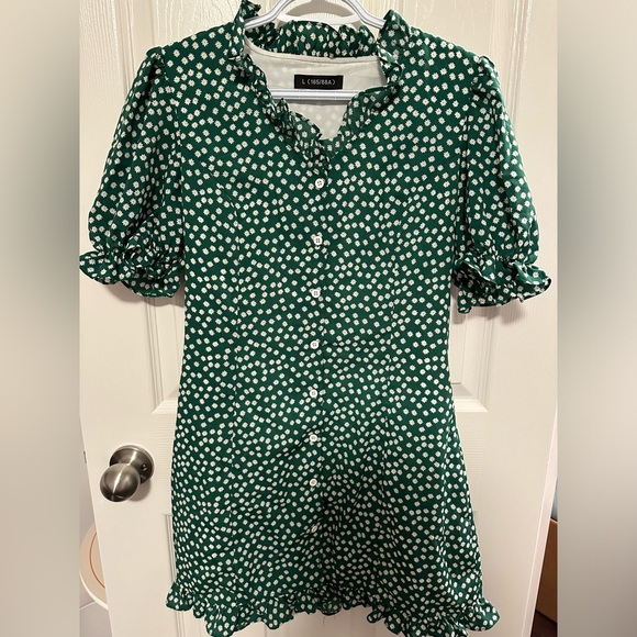 Green polka dot dress - Picture 4 of 6